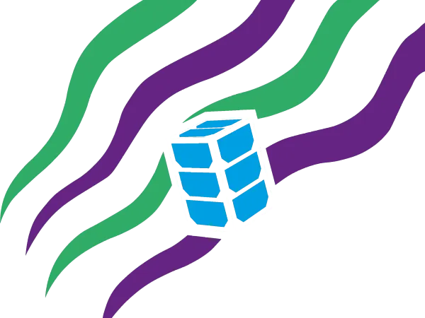 illustration of a cubesat floating above earth